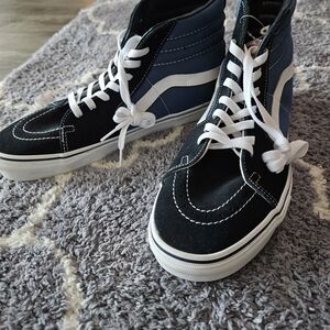 Vans High-Top Sneakers in Black and Blue